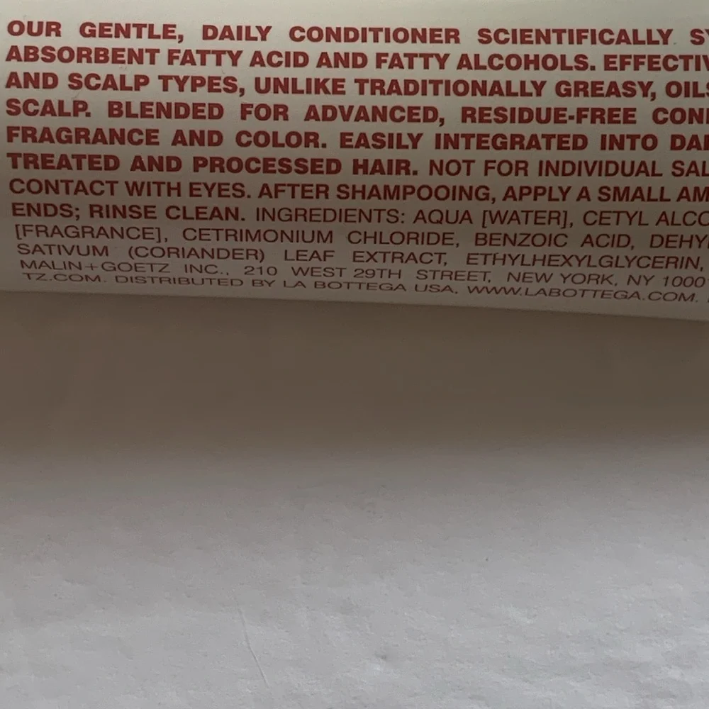 MALIN & GOETZ Cilantro Hair Conditioner New